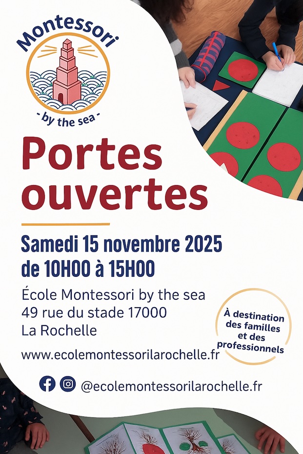 école Montessori La Rochelle Charente Maritime - Journée Portes Ouvertes - samedi 15 novembre 2025 10h - 15h